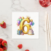 Serviette En Papier Joyeux 6e Anniversaire (En situation)