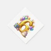 Serviette En Papier Joyeux 6e Anniversaire (Coin)