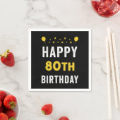 Serviette En Papier Joyeux 80e anniversaire Octogenarian Celebration P (En situation)