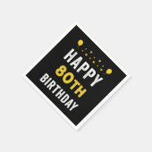 Serviette En Papier Joyeux 80e anniversaire Octogenarian Celebration P (Coin)