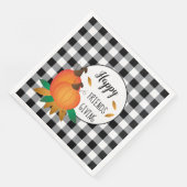 Serviette En Papier Joyeux Ami Action de grâce Buffalo Check (Coin)