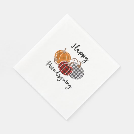 Serviette En Papier Joyeux Ami-Action Plaid Chemise Thanksgiving Homme (Coin)