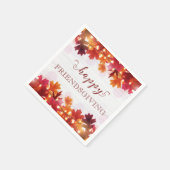 Serviette En Papier Joyeux Ami Soirée d'automne Fête de Dîner (Coin)