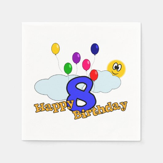 Serviette En Papier Joyeux anniversaire (Devant)