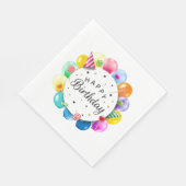 Serviette En Papier Joyeux anniversaire (Coin)