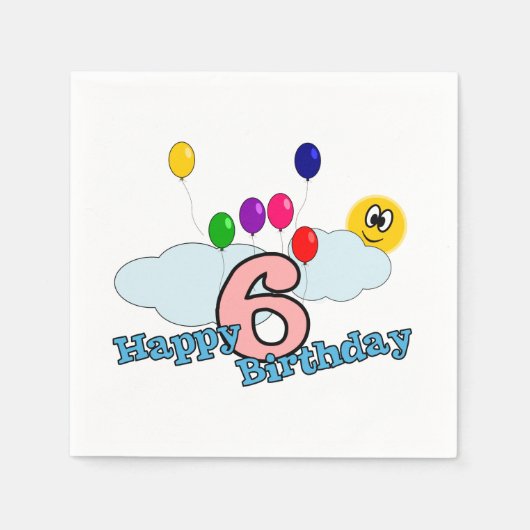 Serviette En Papier Joyeux anniversaire (Devant)