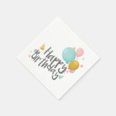 Serviette En Papier Joyeux anniversaire (Coin)