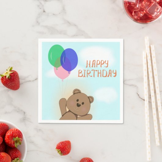 Serviette En Papier Joyeux anniversaire (En situation)