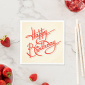 Serviette En Papier Joyeux anniversaire (En situation)