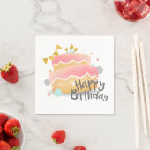 Serviette En Papier Joyeux anniversaire (En situation)