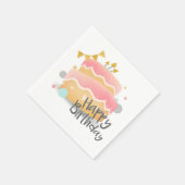 Serviette En Papier Joyeux anniversaire (Coin)