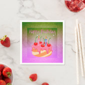 Serviette En Papier Joyeux Anniversaire (En situation)