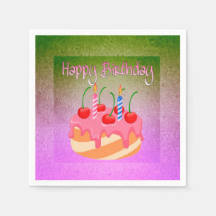 Serviette En Papier Joyeux Anniversaire