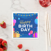 Serviette En Papier Joyeux anniversaire (En situation)