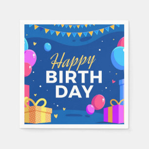 Serviette En Papier Joyeux anniversaire