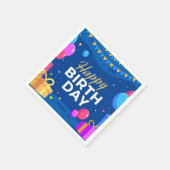 Serviette En Papier Joyeux anniversaire (Coin)