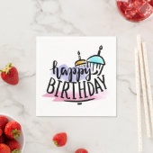 Serviette En Papier Joyeux anniversaire (En situation)