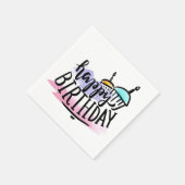 Serviette En Papier Joyeux anniversaire (Coin)
