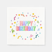 Serviette En Papier Joyeux Anniversaire (Devant)