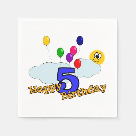 Serviette En Papier Joyeux Anniversaire (Devant)
