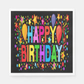 SERVIETTE EN PAPIER JOYEUX ANNIVERSAIRE (Devant)