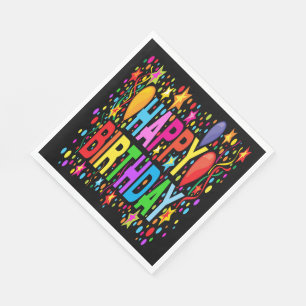 SERVIETTE EN PAPIER JOYEUX ANNIVERSAIRE