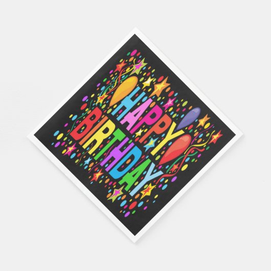 SERVIETTE EN PAPIER JOYEUX ANNIVERSAIRE (Coin)