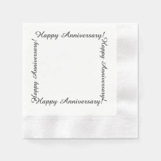 Serviette En Papier Joyeux anniversaire (Devant)
