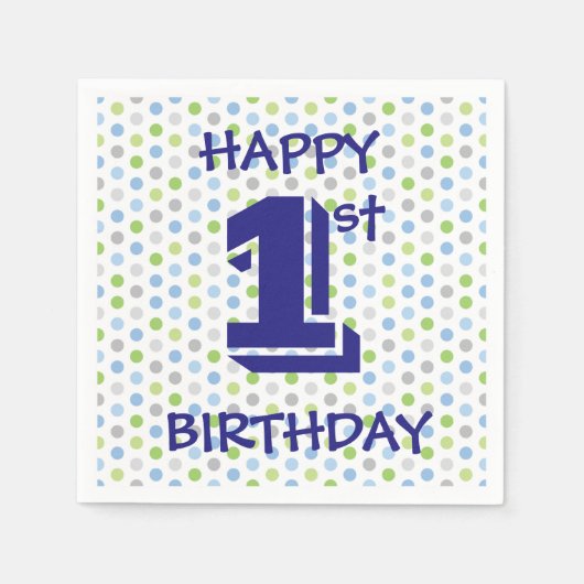 Serviette En Papier Joyeux Anniversaire (Devant)