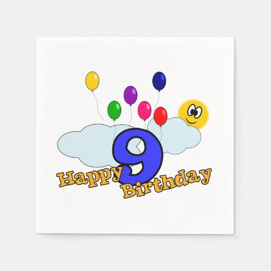 Serviette En Papier Joyeux Anniversaire (Devant)