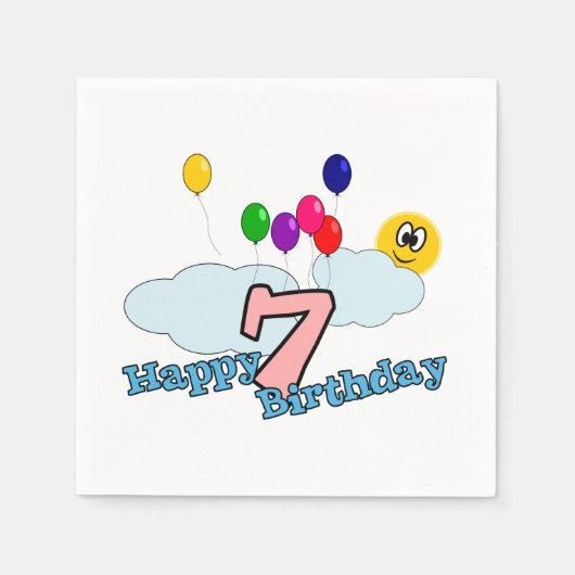 Serviette En Papier Joyeux Anniversaire (Devant)