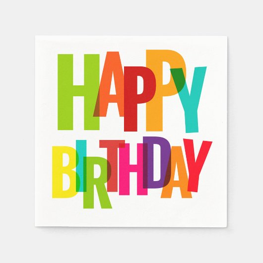 Serviette En Papier Joyeux anniversaire