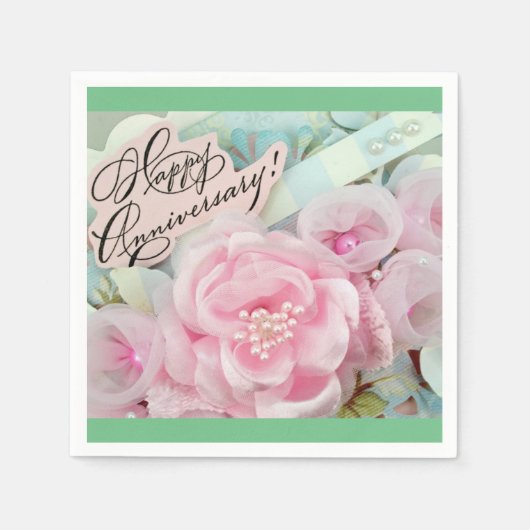 Serviette En Papier Joyeux anniversaire (Devant)