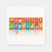 Serviette En Papier Joyeux anniversaire (Devant)
