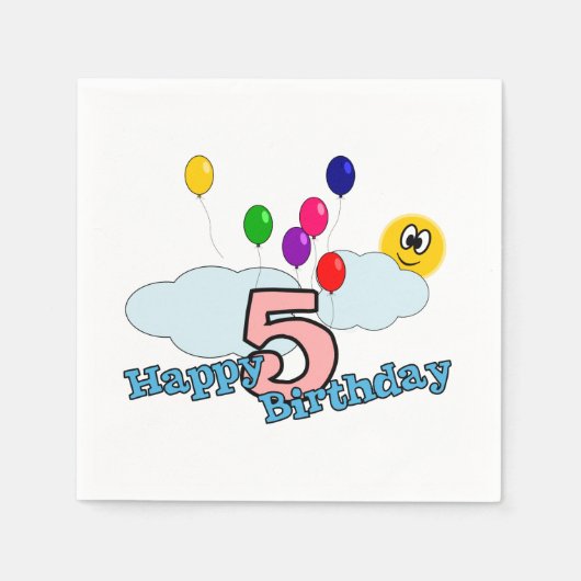 Serviette En Papier Joyeux Anniversaire (Devant)