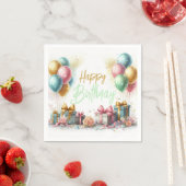 Serviette En Papier Joyeux anniversaire (En situation)