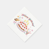 Serviette En Papier Joyeux anniversaire (Coin)