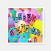 Serviette En Papier Joyeux anniversaire (Devant)
