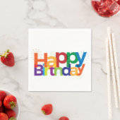 Serviette En Papier Joyeux anniversaire (En situation)