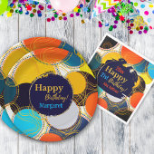 Serviette En Papier Joyeux anniversaire 80's Retro Abstraite Custom Pa