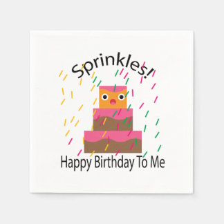 Serviette En Papier Joyeux Anniversaire À Moi Paillettes