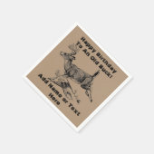 Serviette En Papier Joyeux Anniversaire À Un Vieux Buck Napkins (Coin)