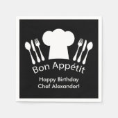 Serviette En Papier Joyeux anniversaire au Chef ! Bon Appetit (Devant)