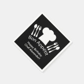 Serviette En Papier Joyeux anniversaire au Chef ! Bon Appetit (Coin)