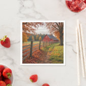 Serviette En Papier Joyeux anniversaire automne (En situation)