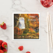 Serviette En Papier Joyeux Anniversaire Automne Windmill (En situation)