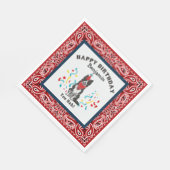 Serviette En Papier Joyeux anniversaire avec Collie frontalier en Band (Coin)