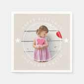 Serviette En Papier Joyeux Anniversaire Avec Photo (Devant)