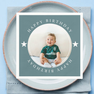Serviette En Papier Joyeux Anniversaire Avec Photo