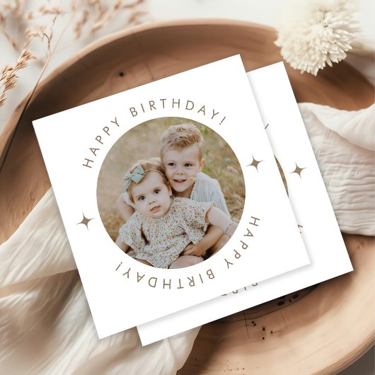 Serviette En Papier Joyeux Anniversaire Avec Photo